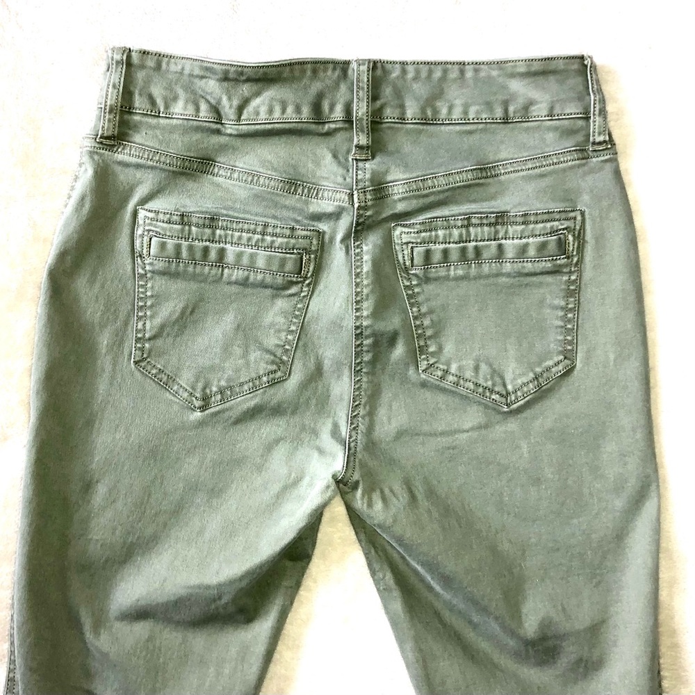 LOFT olive green skinny high rise jeans stretchy soft size 4 - Picture 5 of 7